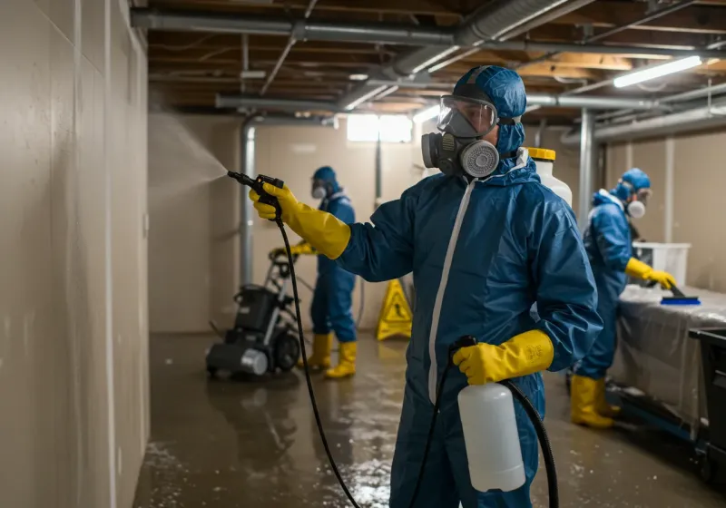 Basement Sanitization and Antimicrobial Treatment process in West Blocton, AL